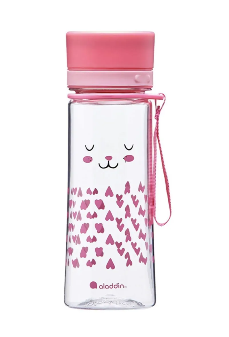 Aladdin Aveo Sustainable Tritan 350ml Kids Water Bottle Clear/Pink Bunny
